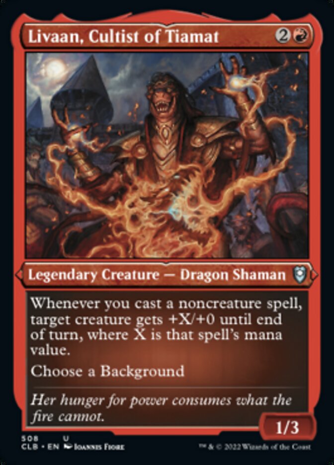 Livaan, Cultist of Tiamat (Foil Etched) [Commander Legends: Battle for Baldur's Gate] Magic: The Gathering