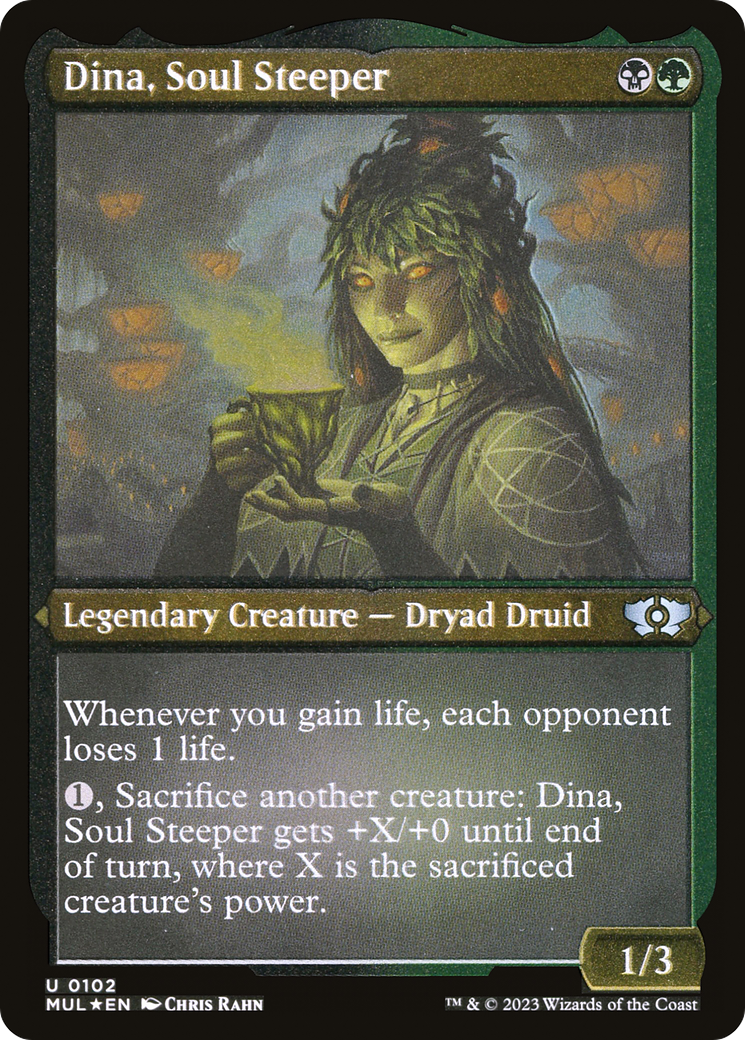 Dina, Soul Steeper (Foil Etched) [Multiverse Legends] Magic: The Gathering