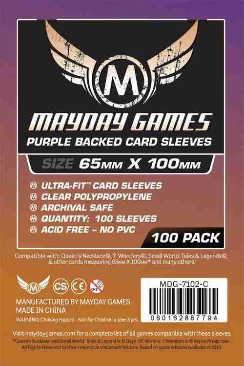 Mayday Games "7 Wonders" Standard Purple Backed Magnum Ultra-Fit (65x100mm) 100 pack