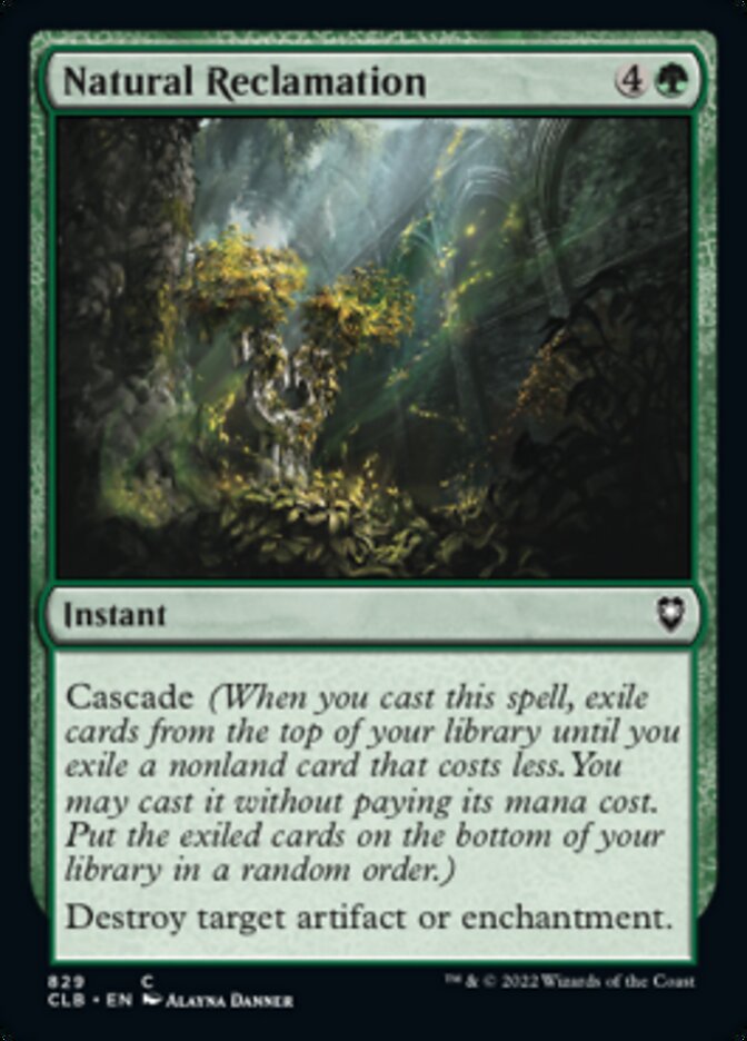 Natural Reclamation [Commander Legends: Battle for Baldur's Gate] Magic: The Gathering