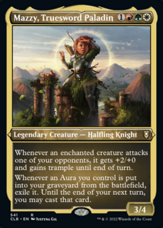 Mazzy, Truesword Paladin (Foil Etched) [Commander Legends: Battle for Baldur's Gate] Magic: The Gathering