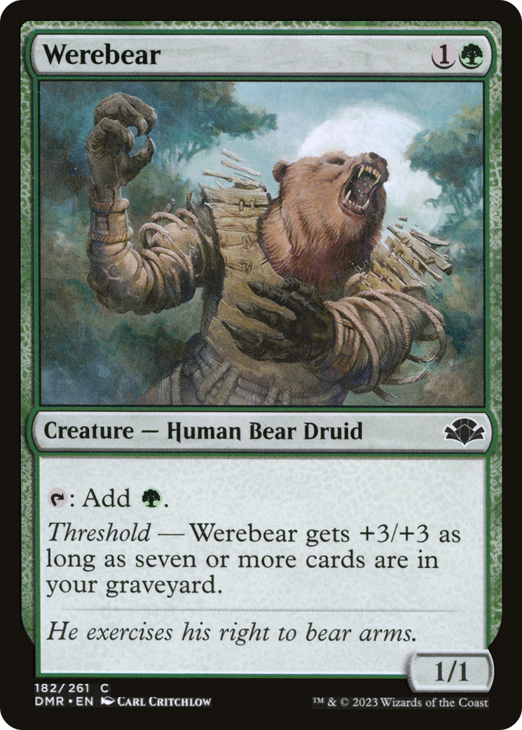 Werebear [Dominaria Remastered] Magic: The Gathering