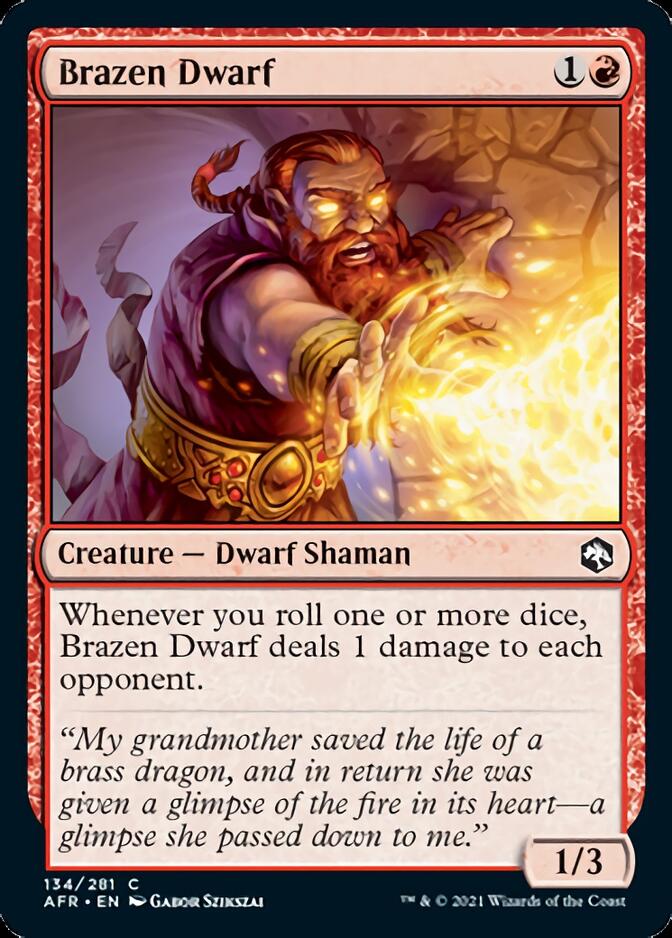 Brazen Dwarf [Dungeons & Dragons: Adventures in the Forgotten Realms] Magic: The Gathering