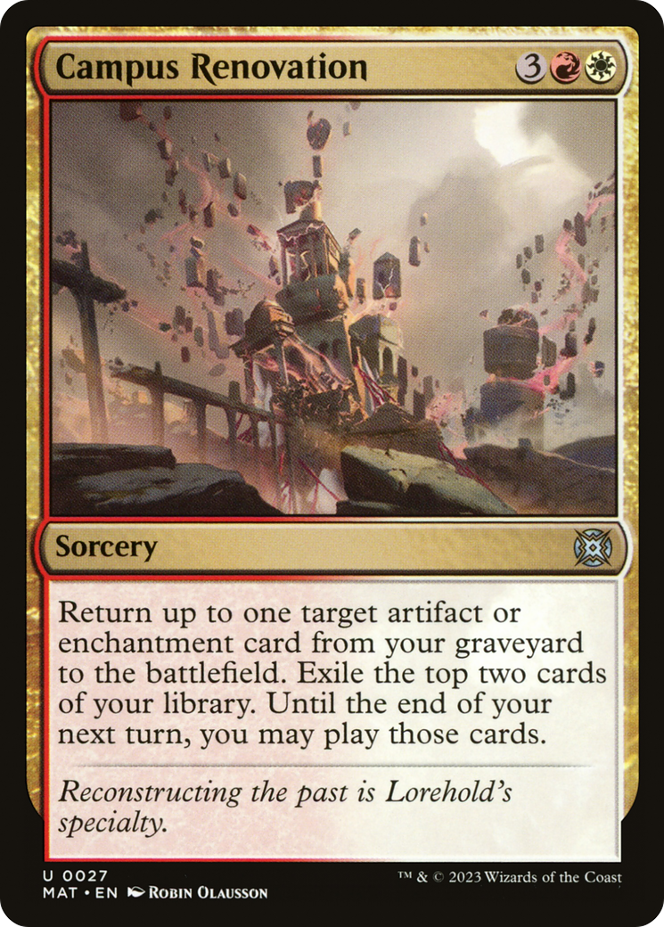 Campus Renovation [March of the Machine: The Aftermath] Magic: The Gathering