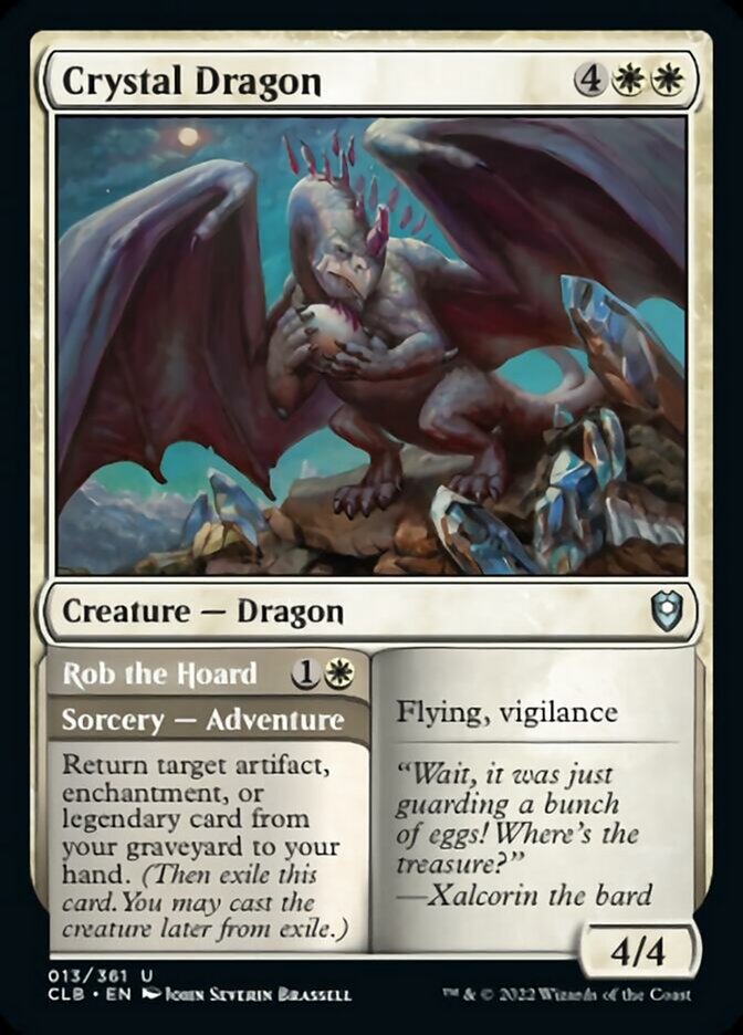 Crystal Dragon // Rob the Hoard [Commander Legends: Battle for Baldur's Gate] Magic: The Gathering