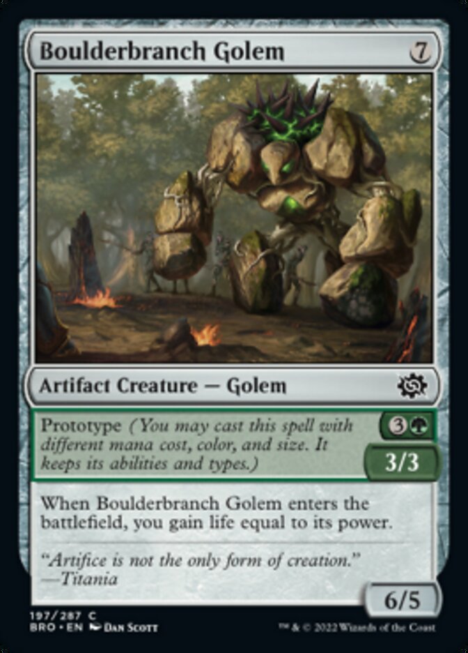 Boulderbranch Golem [The Brothers' War] Magic: The Gathering