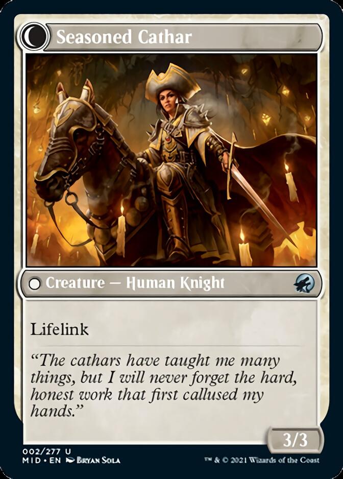 Ambitious Farmhand // Seasoned Cathar [Innistrad: Midnight Hunt] Magic: The Gathering