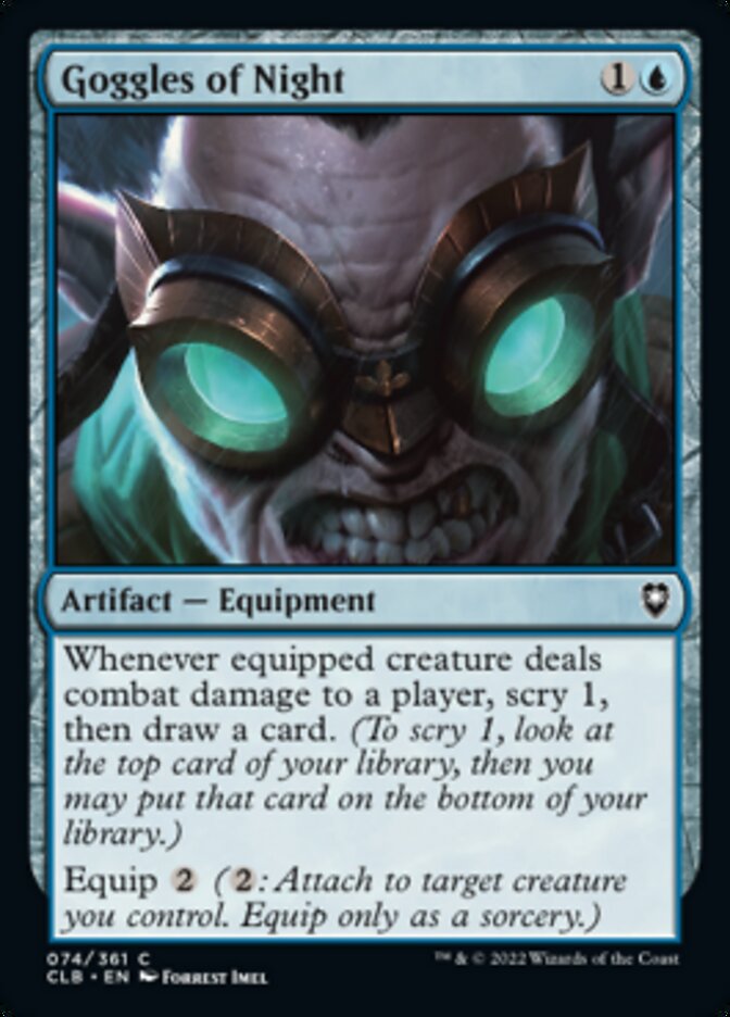 Goggles of Night [Commander Legends: Battle for Baldur's Gate] Magic: The Gathering