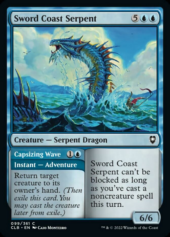 Sword Coast Serpent // Capsizing Wave [Commander Legends: Battle for Baldur's Gate] Magic: The Gathering