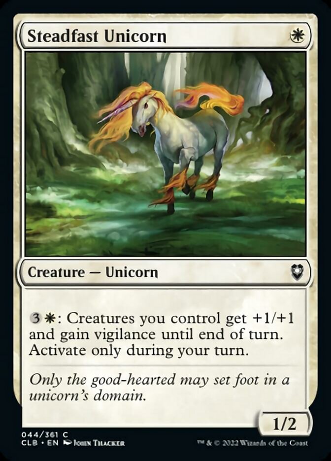 Steadfast Unicorn [Commander Legends: Battle for Baldur's Gate] Magic: The Gathering