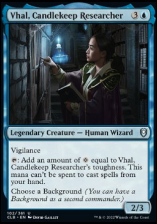 Vhal, Candlekeep Researcher [Commander Legends: Battle for Baldur's Gate] Magic: The Gathering