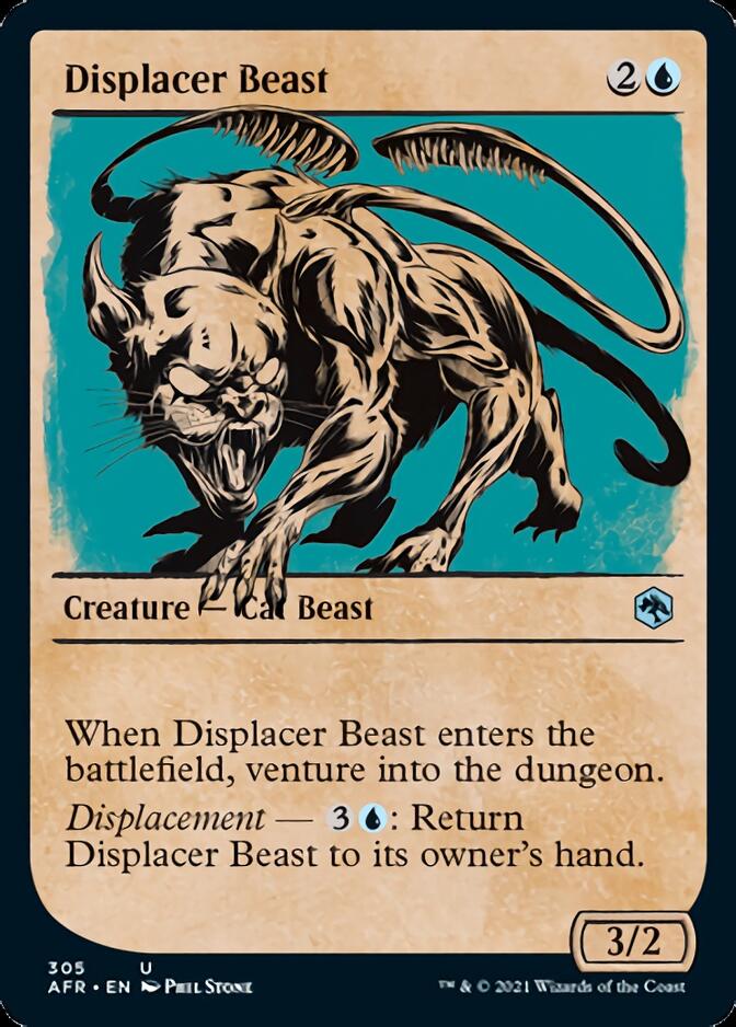 Displacer Beast (Showcase) [Dungeons & Dragons: Adventures in the Forgotten Realms] Magic: The Gathering