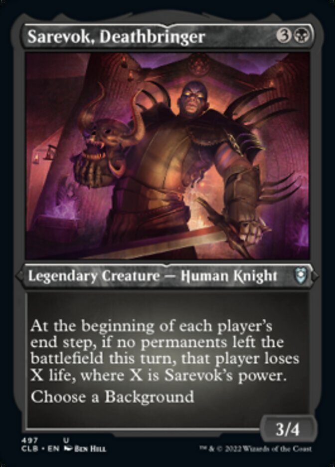 Sarevok, Deathbringer (Foil Etched) [Commander Legends: Battle for Baldur's Gate] Magic: The Gathering