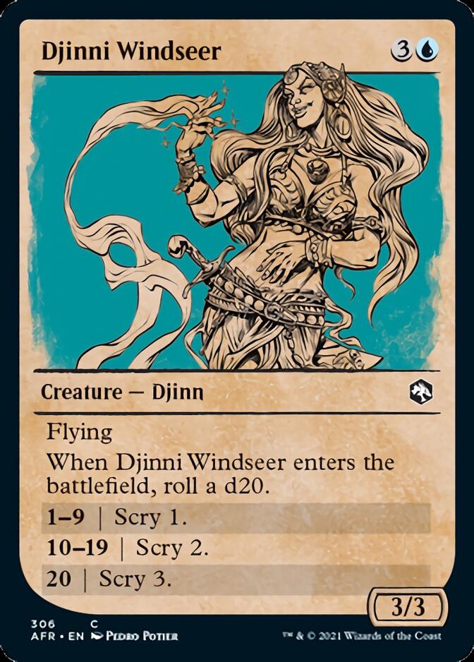 Djinni Windseer (Showcase) [Dungeons & Dragons: Adventures in the Forgotten Realms] Magic: The Gathering