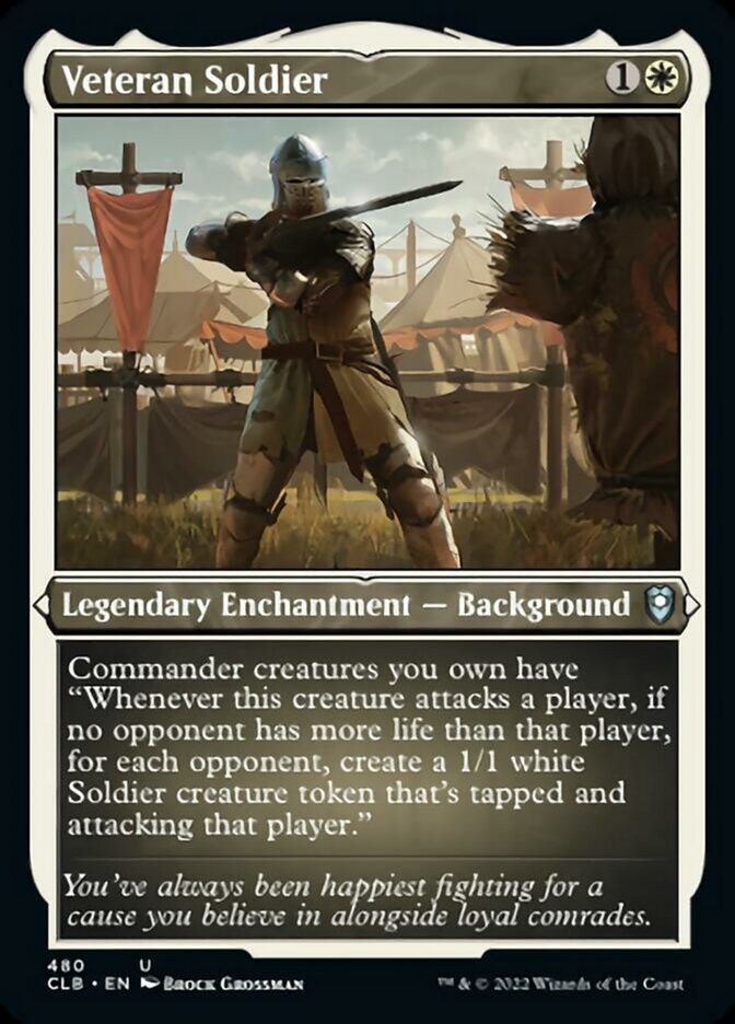 Veteran Soldier (Foil Etched) [Commander Legends: Battle for Baldur's Gate] Magic: The Gathering