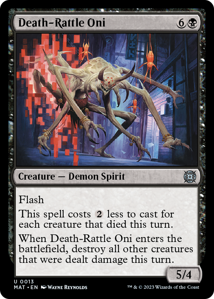 Death-Rattle Oni [March of the Machine: The Aftermath] Magic: The Gathering