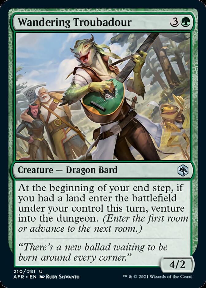 Wandering Troubadour [Dungeons & Dragons: Adventures in the Forgotten Realms] Magic: The Gathering