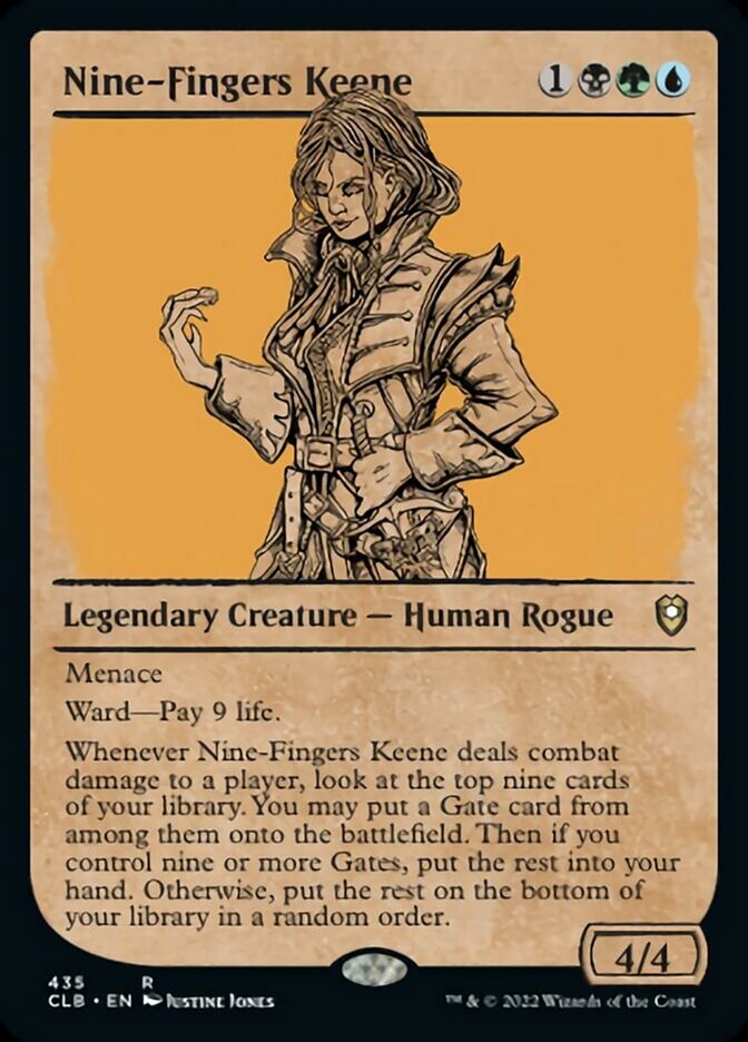 Nine-Fingers Keene (Showcase) [Commander Legends: Battle for Baldur's Gate] Magic: The Gathering