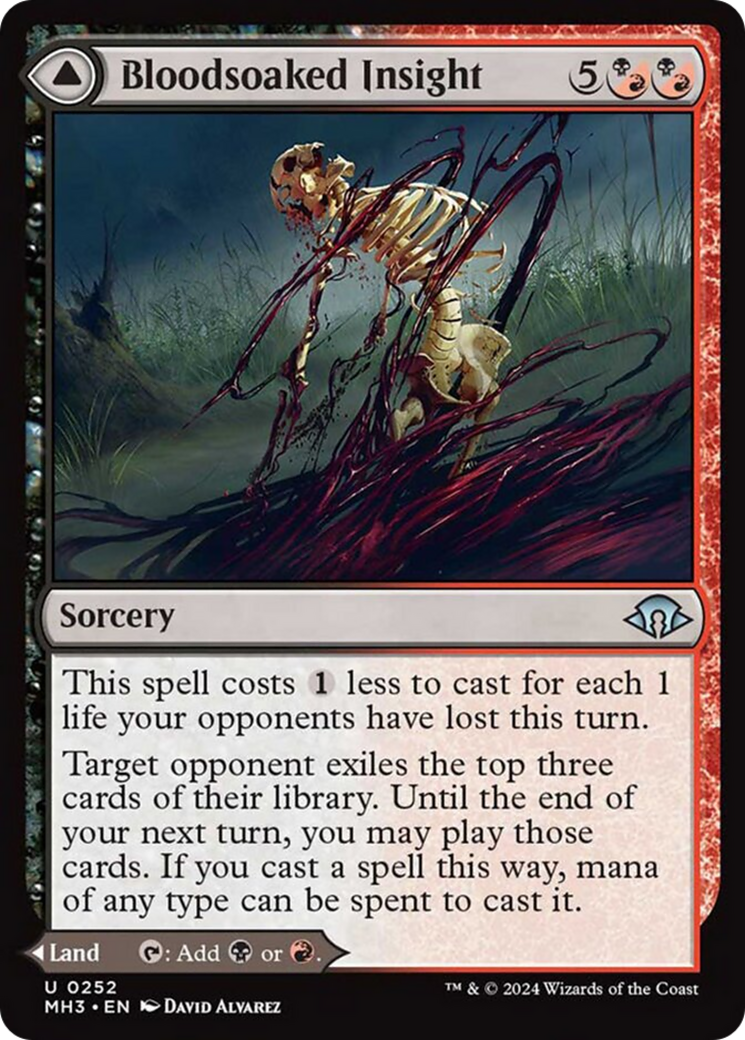 Bloodsoaked Insight // Sanguine Morass [Modern Horizons 3] Magic: The Gathering