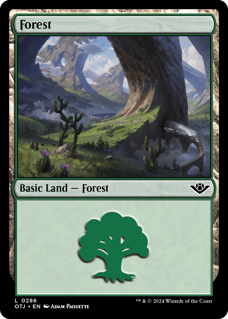 Forest (0286) [Outlaws of Thunder Junction] Magic: The Gathering