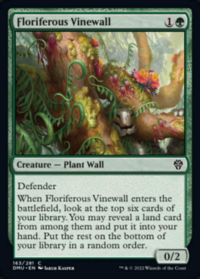 Floriferous Vinewall [Dominaria United] Magic: The Gathering