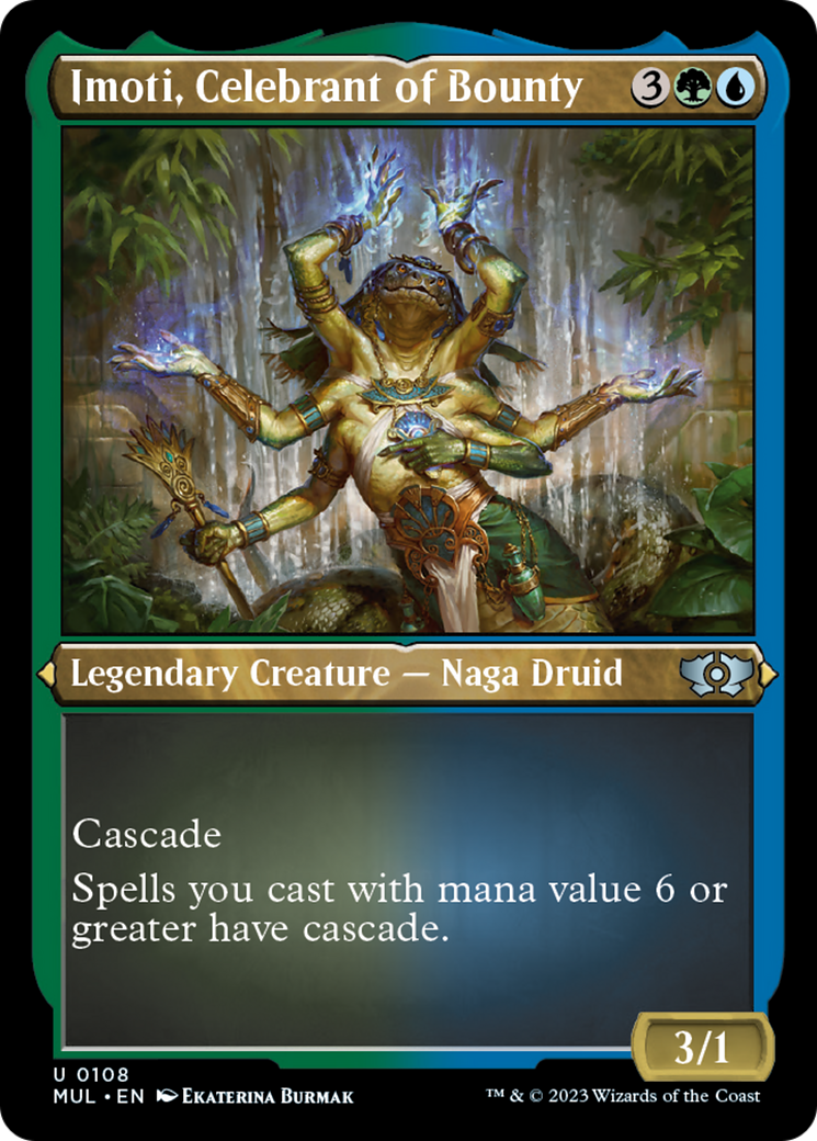 Imoti, Celebrant of Bounty (Foil Etched) [Multiverse Legends] Magic: The Gathering