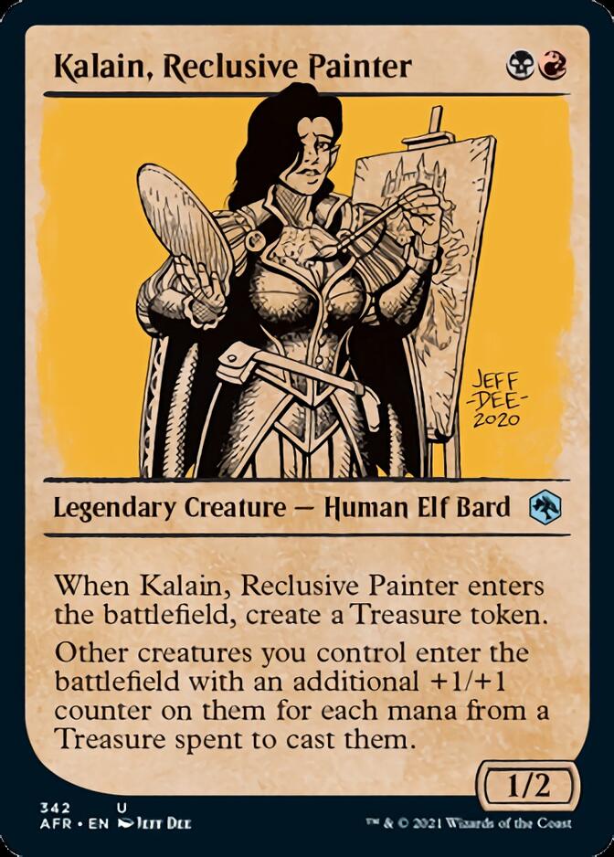 Kalain, Reclusive Painter (Showcase) [Dungeons & Dragons: Adventures in the Forgotten Realms] Magic: The Gathering