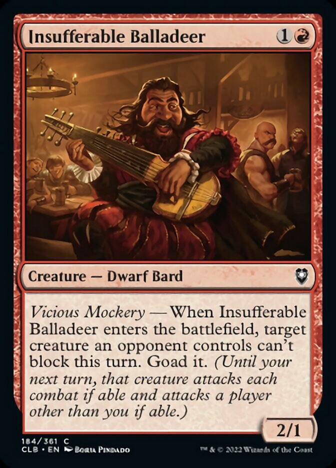 Insufferable Balladeer [Commander Legends: Battle for Baldur's Gate] Magic: The Gathering