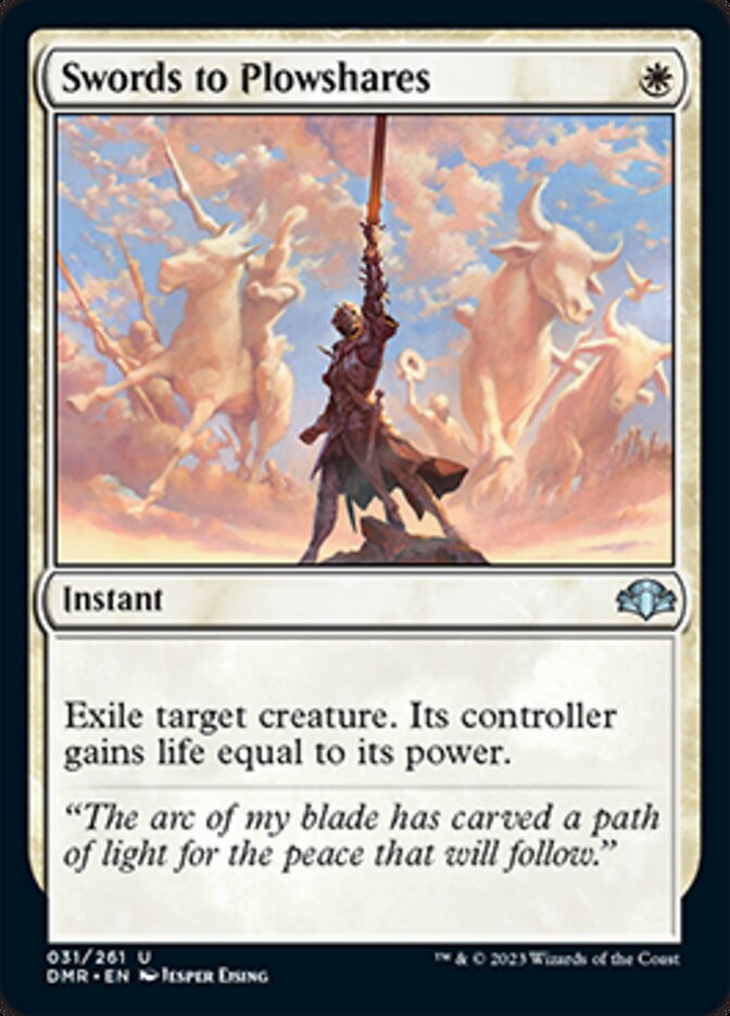 Swords to Plowshares [Dominaria Remastered] Magic: The Gathering