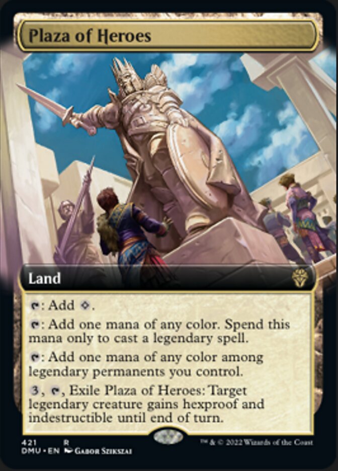 Plaza of Heroes (Extended Art) [Dominaria United] Magic: The Gathering