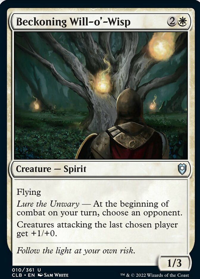 Beckoning Will-o'-Wisp [Commander Legends: Battle for Baldur's Gate] Magic: The Gathering