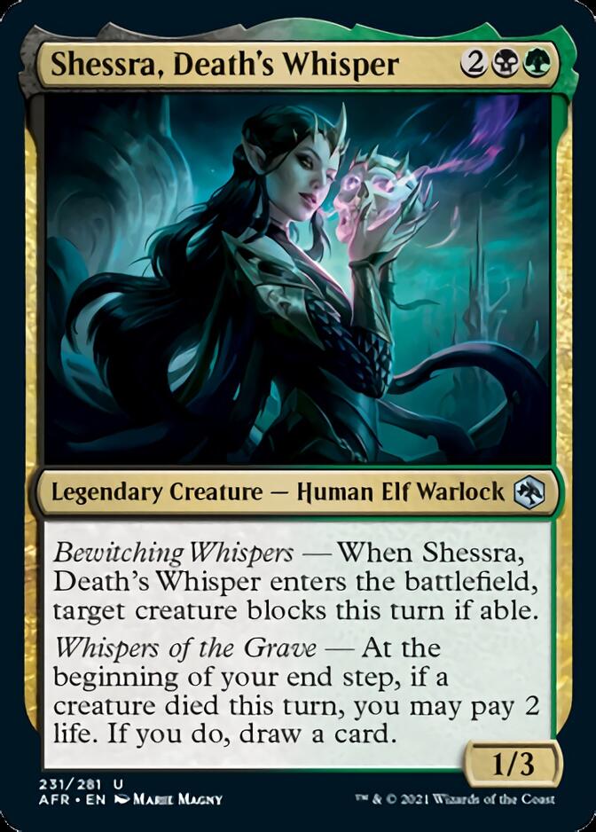 Shessra, Death's Whisper [Dungeons & Dragons: Adventures in the Forgotten Realms] Magic: The Gathering