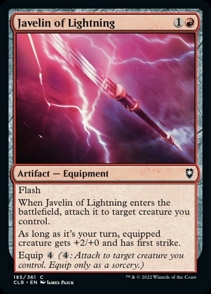 Javelin of Lightning [Commander Legends: Battle for Baldur's Gate] Magic: The Gathering