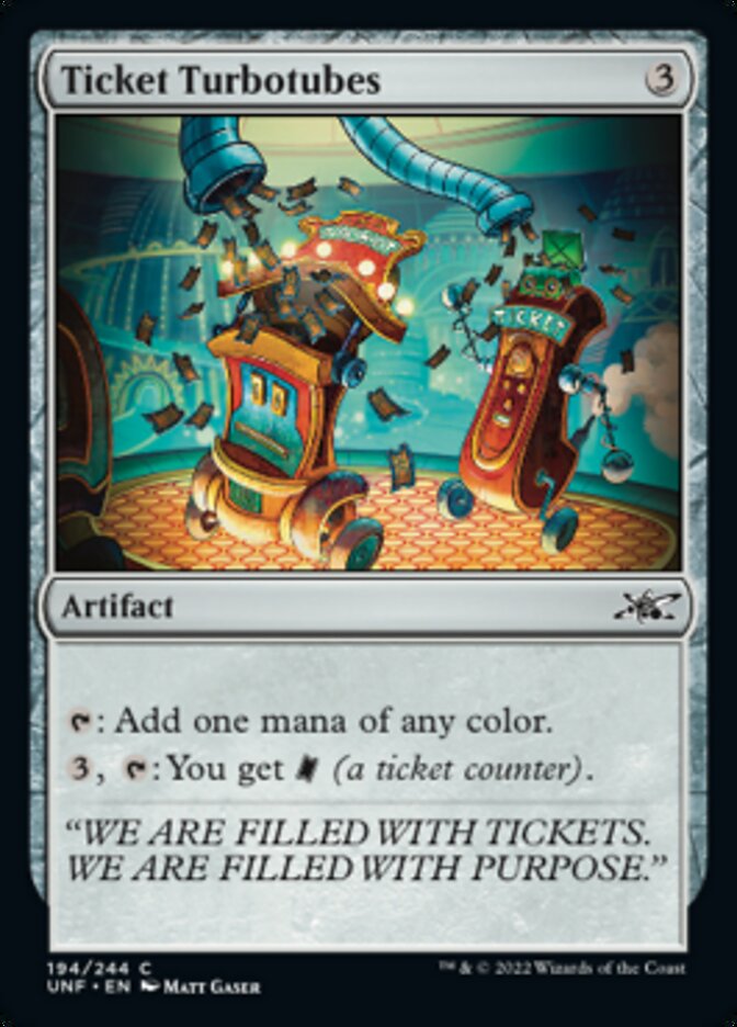 Ticket Turbotubes [Unfinity] Magic: The Gathering