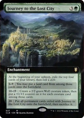 Journey to the Lost City (Extended Art) [Commander Legends: Battle for Baldur's Gate] Magic: The Gathering