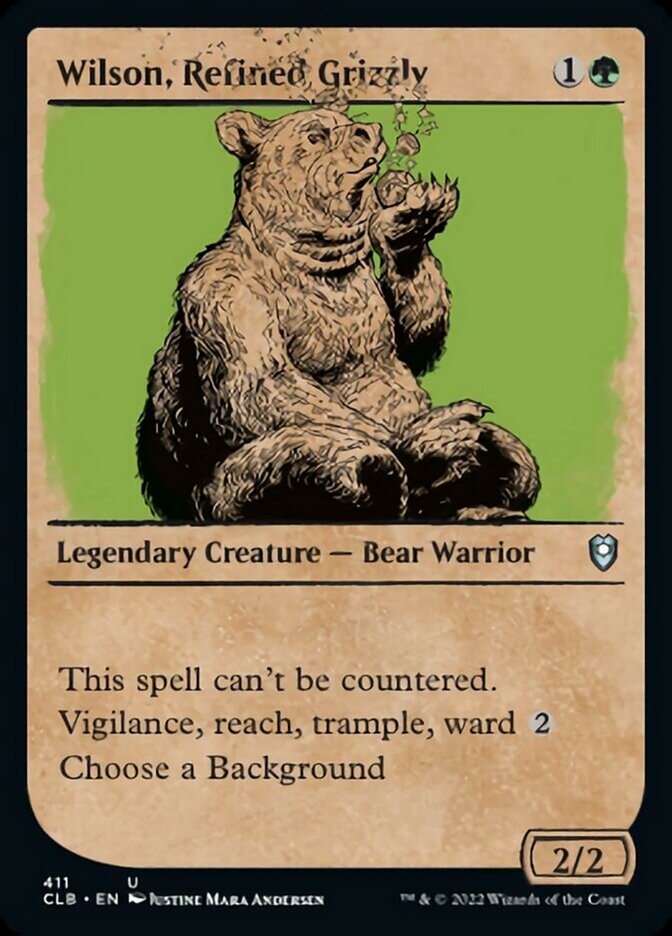 Wilson, Refined Grizzly (Showcase) [Commander Legends: Battle for Baldur's Gate] Magic: The Gathering