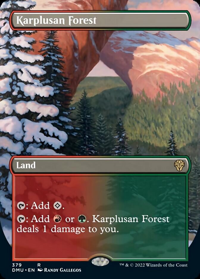 Karplusan Forest (Borderless Alternate Art) [Dominaria United] Magic: The Gathering