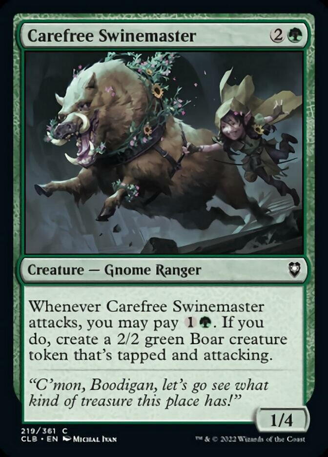 Carefree Swinemaster [Commander Legends: Battle for Baldur's Gate] Magic: The Gathering