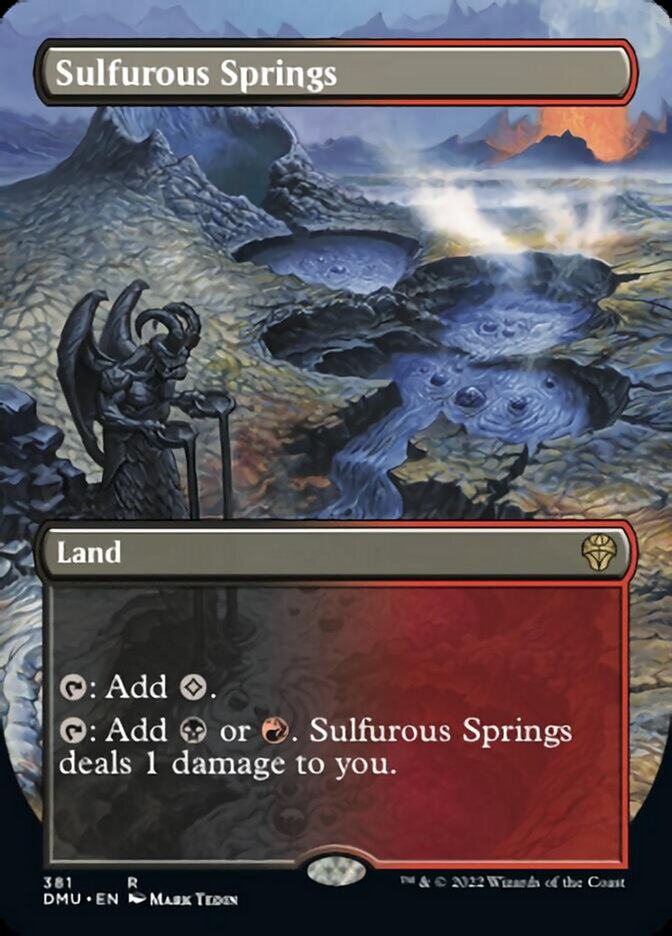 Sulfurous Springs (Borderless Alternate Art) [Dominaria United] Magic: The Gathering