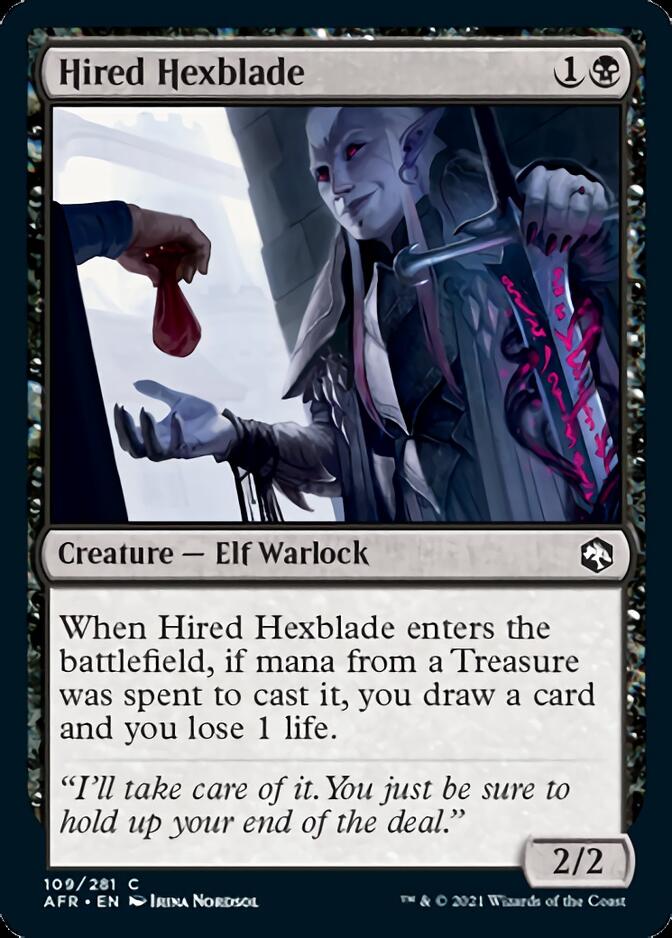 Hired Hexblade [Dungeons & Dragons: Adventures in the Forgotten Realms] Magic: The Gathering