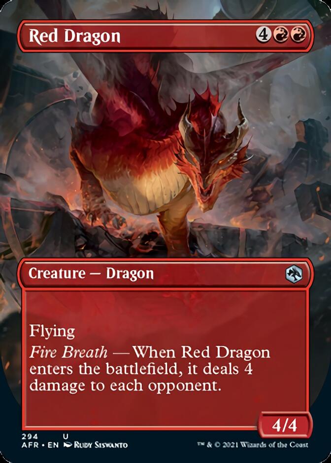 Red Dragon (Borderless Alternate Art) [Dungeons & Dragons: Adventures in the Forgotten Realms] Magic: The Gathering