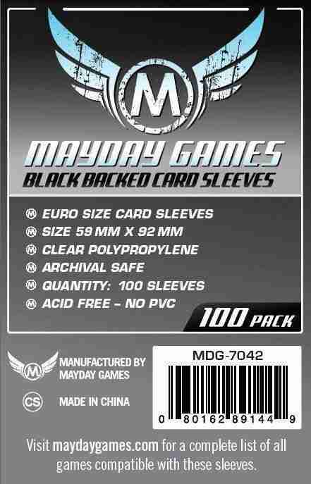 Mayday Games Euro Card Sleeve Standard (59x92mm) 100 pack