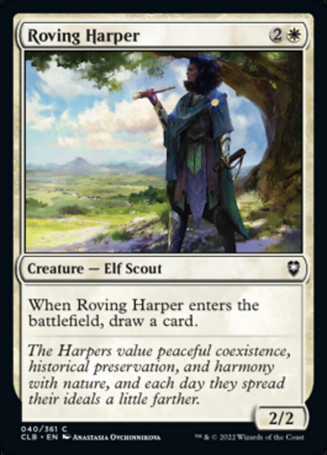 Roving Harper [Commander Legends: Battle for Baldur's Gate] Magic: The Gathering