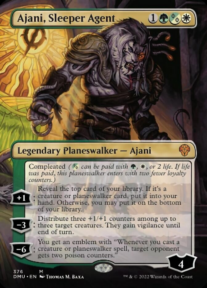 Ajani, Sleeper Agent (Borderless) (376) [Dominaria United] Magic: The Gathering