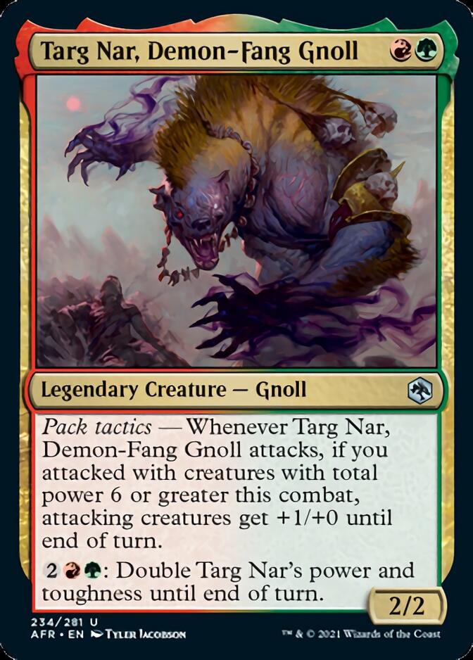 Targ Nar, Demon-Fang Gnoll [Dungeons & Dragons: Adventures in the Forgotten Realms] Magic: The Gathering