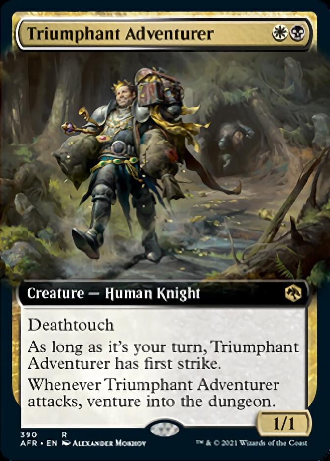 Triumphant Adventurer (Extended Art) [Dungeons & Dragons: Adventures in the Forgotten Realms] Magic: The Gathering