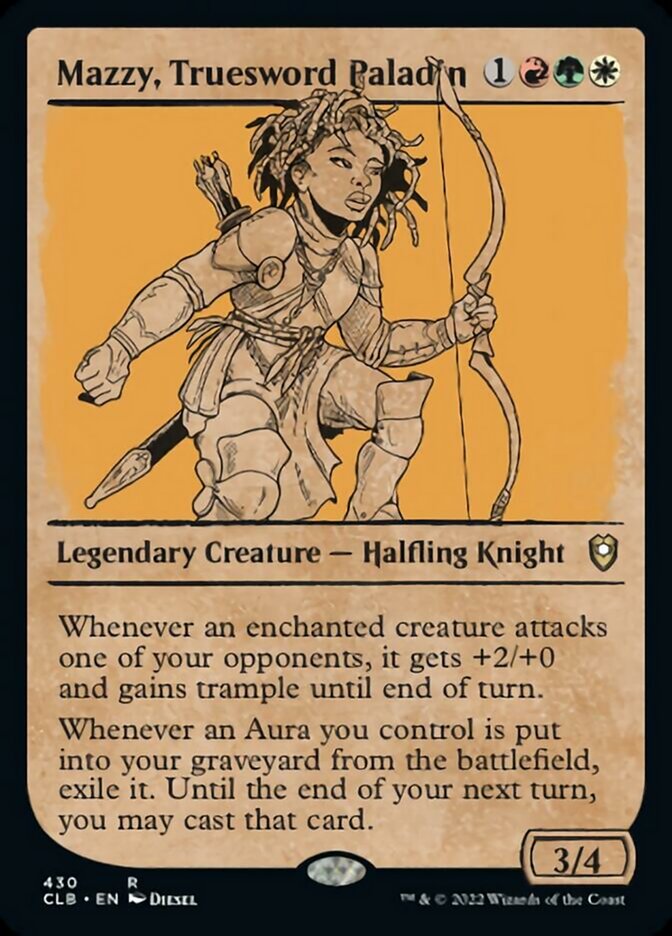 Mazzy, Truesword Paladin (Showcase) [Commander Legends: Battle for Baldur's Gate] Magic: The Gathering