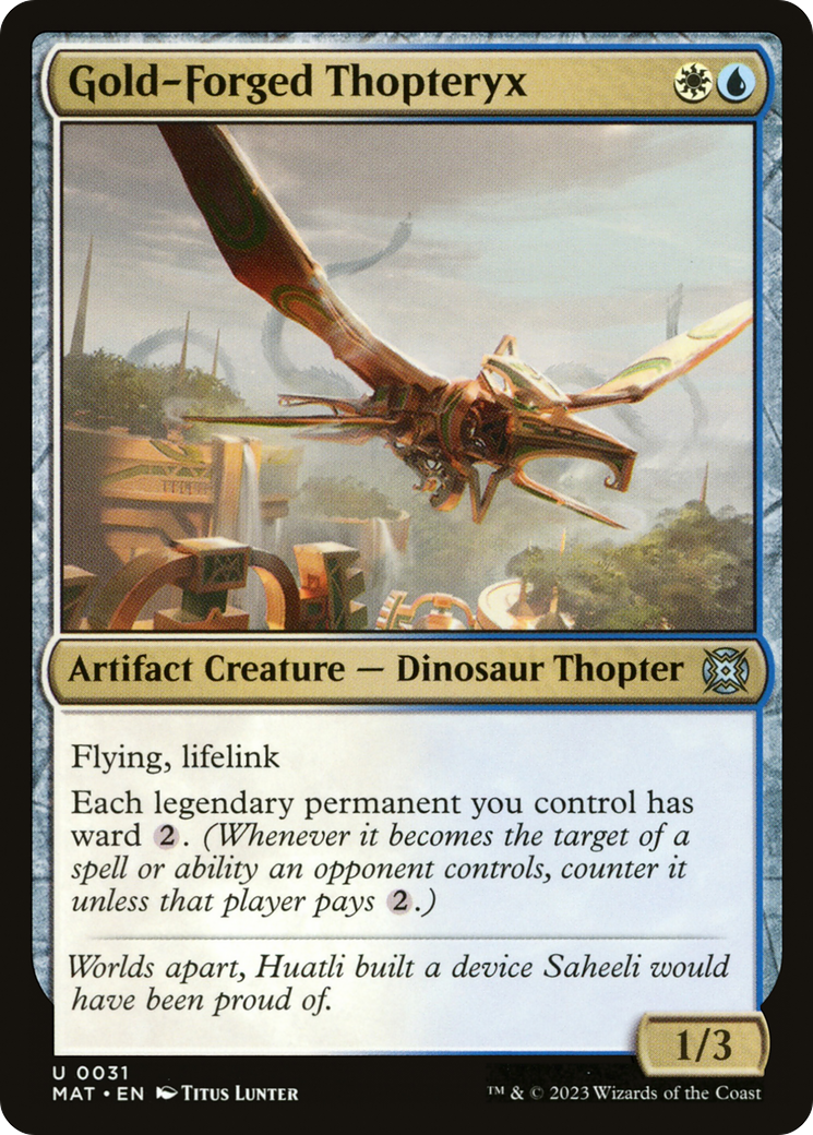 Gold-Forged Thopteryx [March of the Machine: The Aftermath] Magic: The Gathering