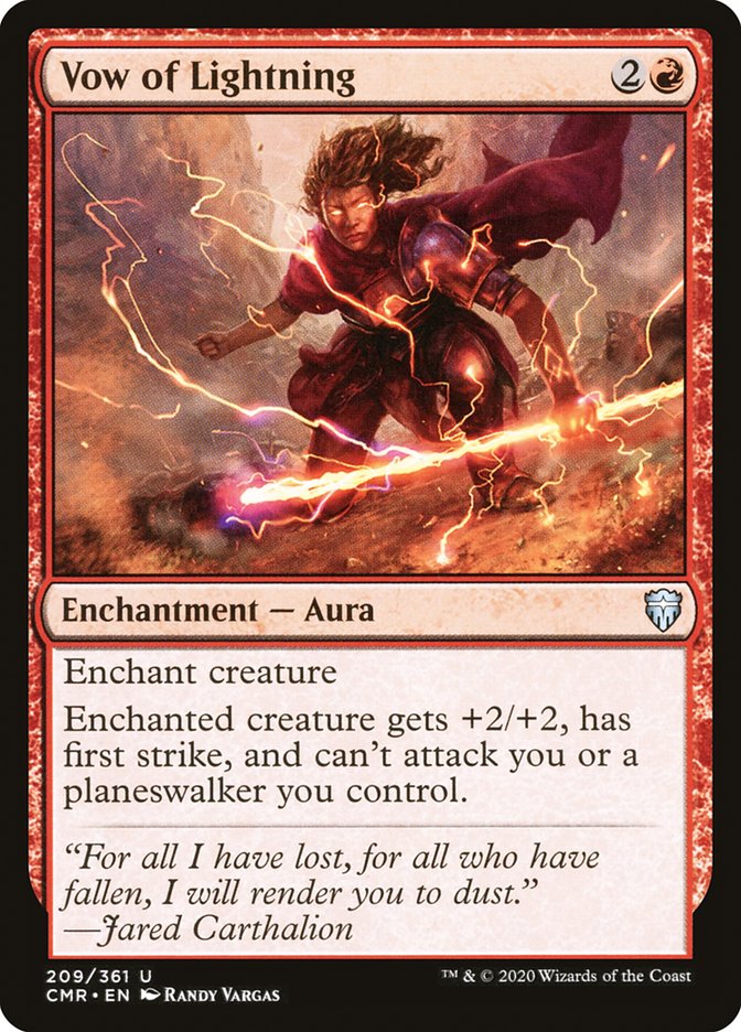 Vow of Lightning [Commander Legends] Magic: The Gathering