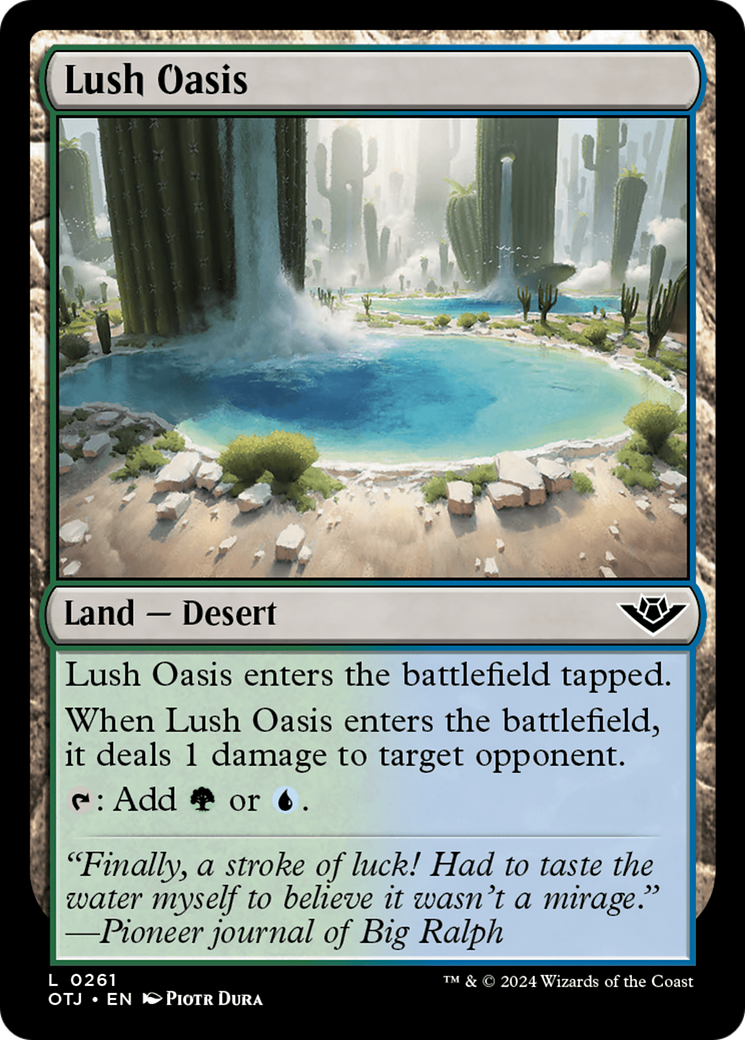 Lush Oasis [Outlaws of Thunder Junction] Magic: The Gathering